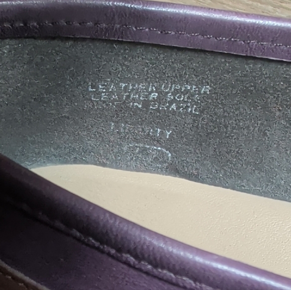Vintage Enzo Angiolini Liberty Leather Loafers - Purple, Light Purple, Brown - Picture 3 of 6